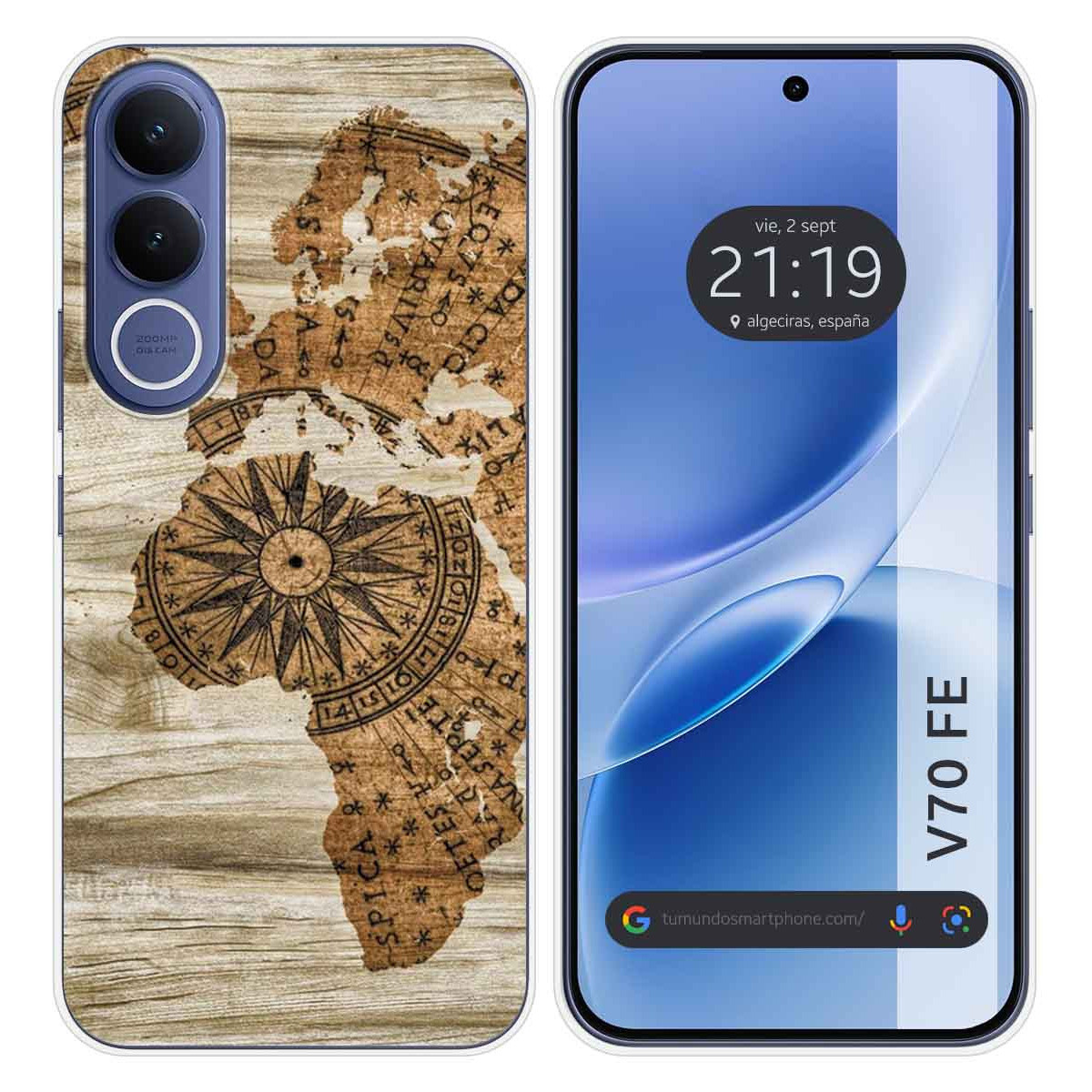 Funda Silicona para Vivo V70 FE diseño Madera...