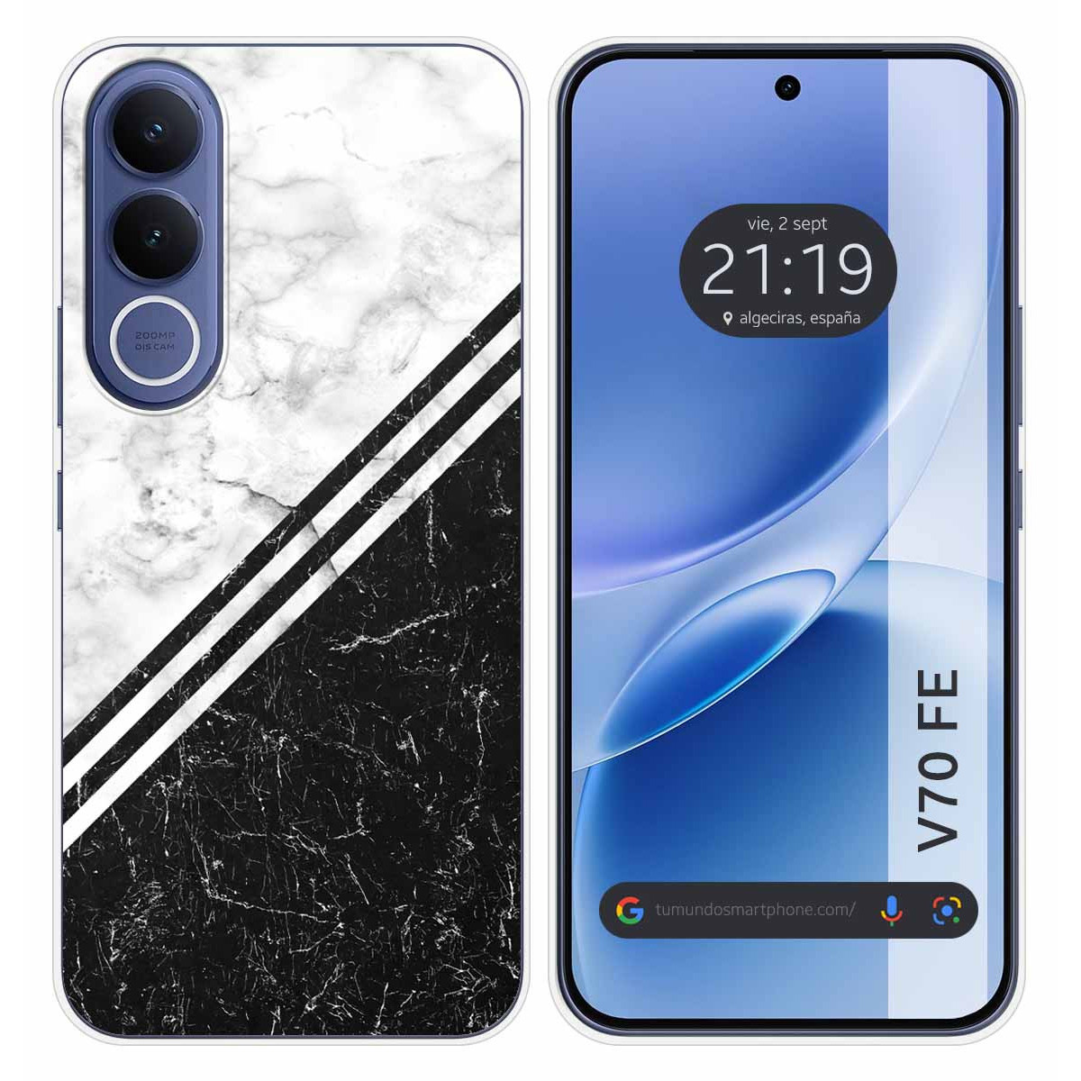 Funda Silicona para Vivo V70 FE diseño Mármol...