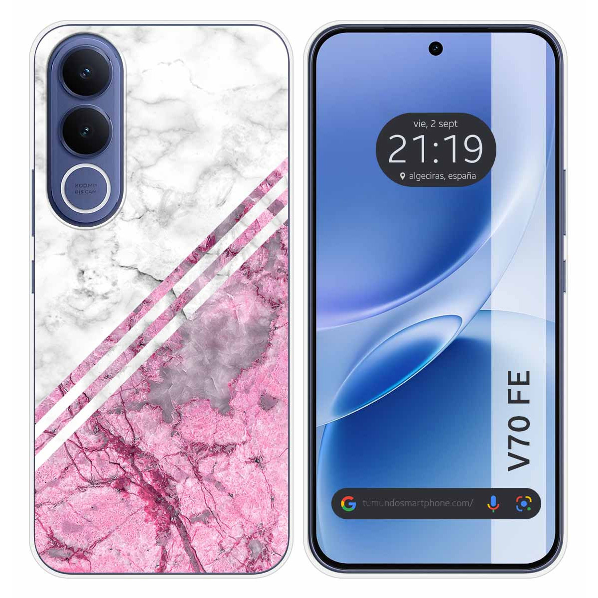 Funda Silicona para Vivo V70 FE diseño Mármol...