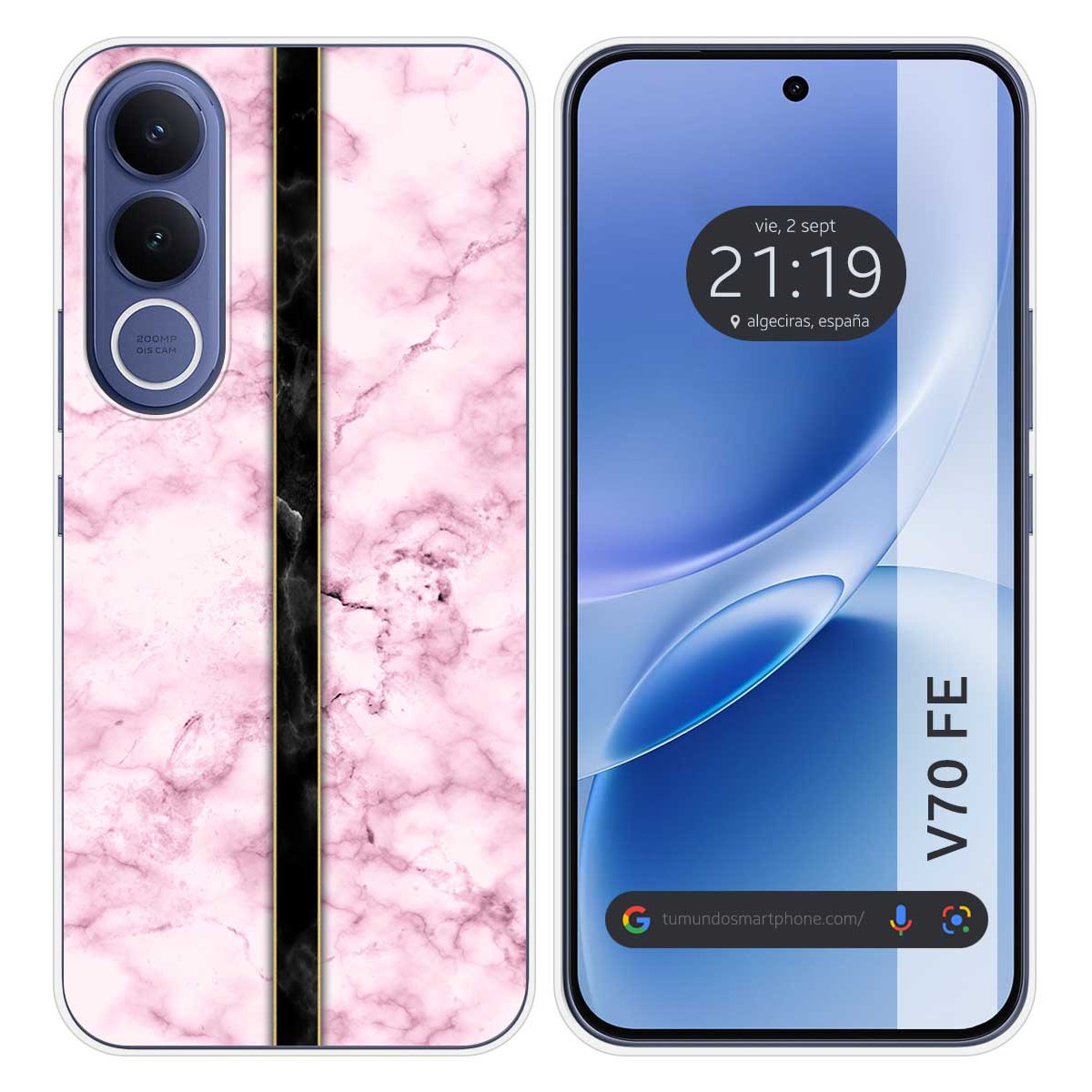 Funda Silicona para Vivo V70 FE diseño Mármol...
