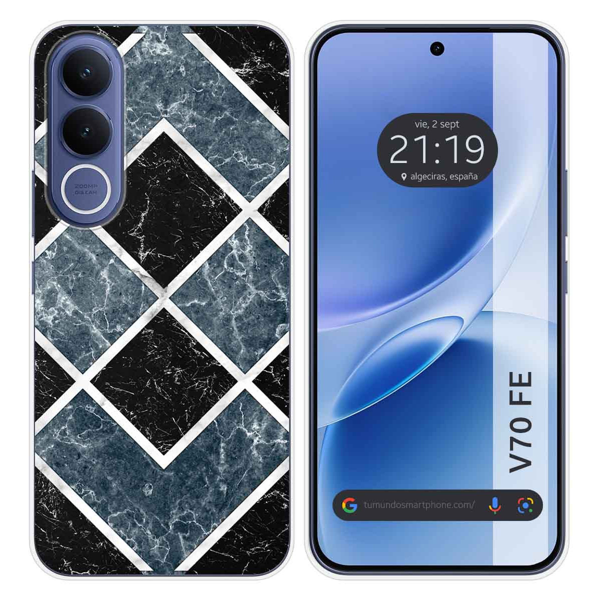 Funda Silicona para Vivo V70 FE diseño Mármol...