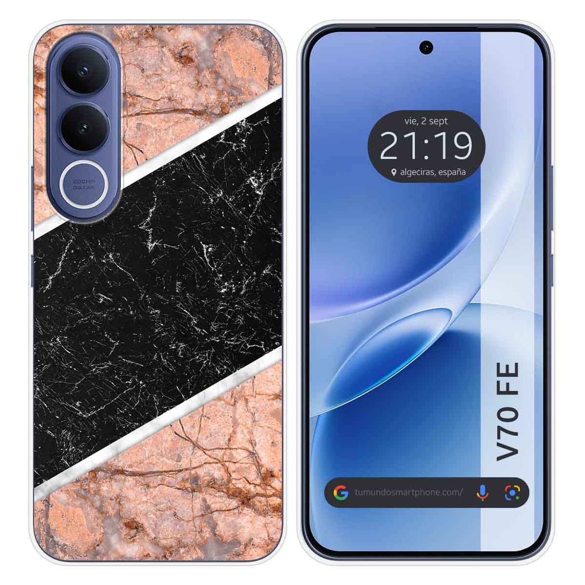 Funda Silicona para Vivo V70 FE diseño Mármol...