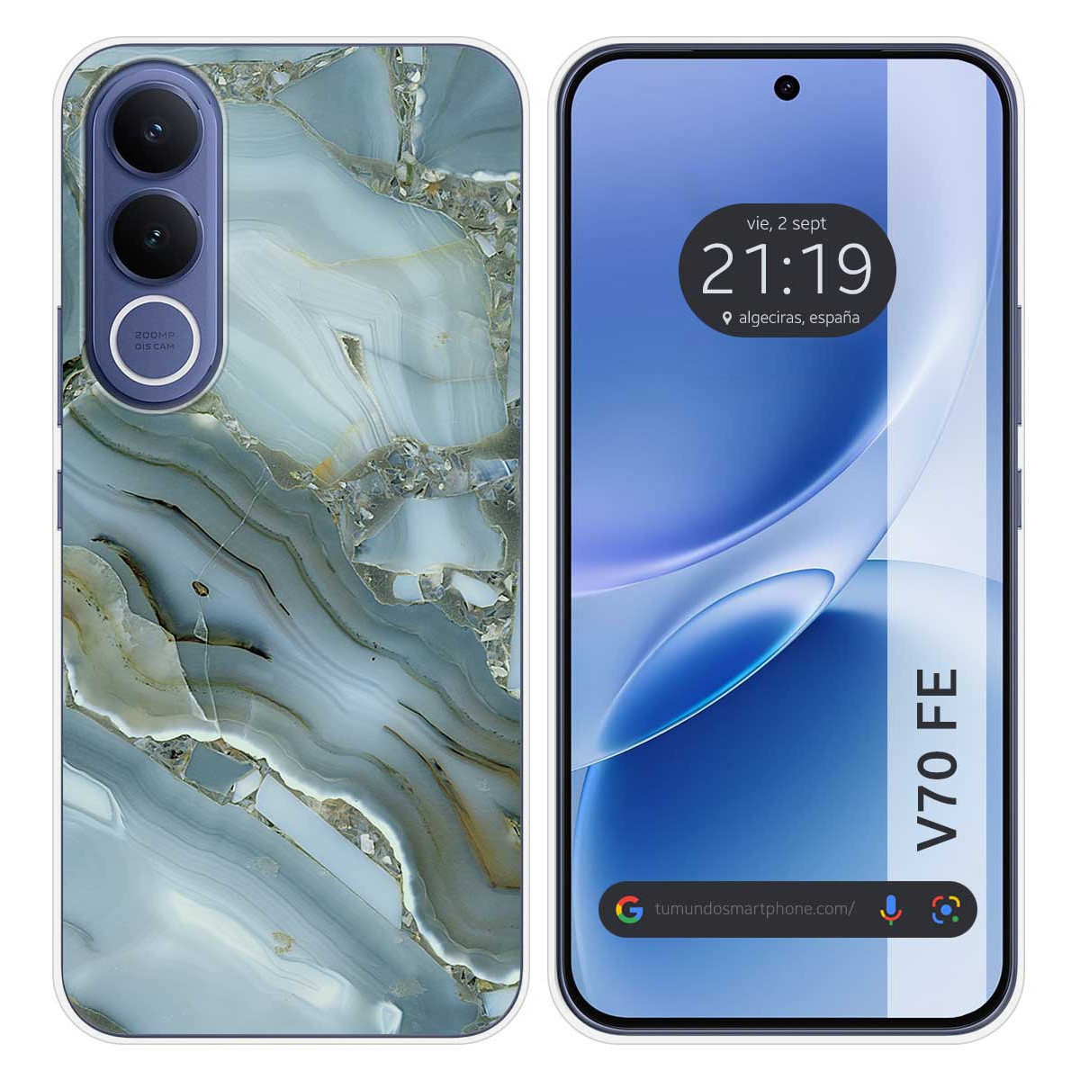 Funda Silicona para Vivo V70 FE diseño Mármol...