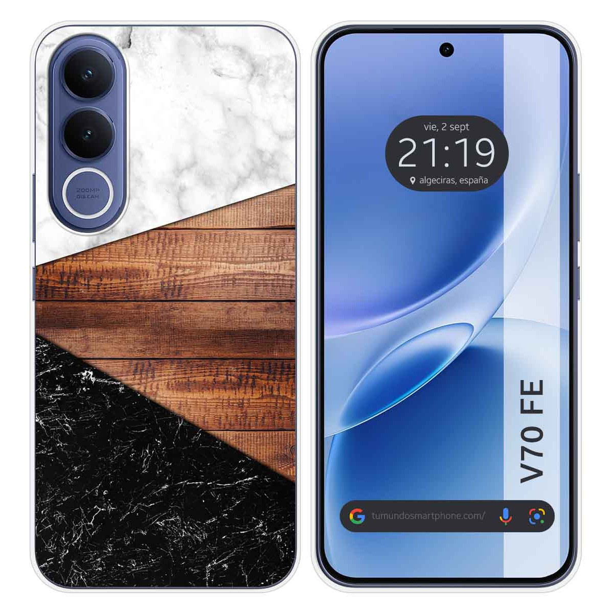 Funda Silicona para Vivo V70 FE diseño Mármol...
