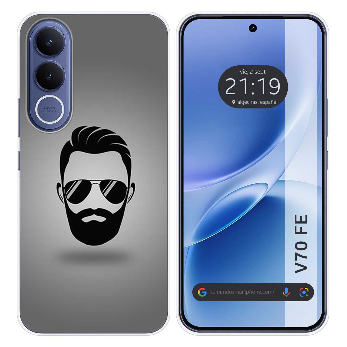 Funda Silicona para Vivo V70 FE diseño Barba...