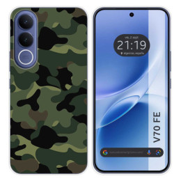 Funda Silicona para Vivo V70 FE diseño Camuflaje Dibujos
