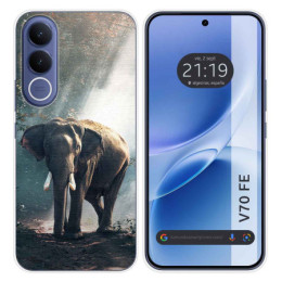 Funda Silicona para Vivo V70 FE diseño Elefante Dibujos