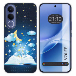 Funda Silicona para Vivo V70 FE diseño Libro Cuentos Dibujos
