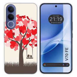 Funda Silicona para Vivo V70 FE diseño Pajaritos Dibujos