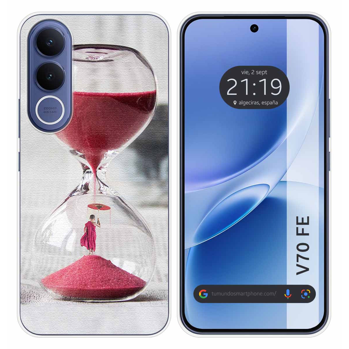 Funda Silicona para Vivo V70 FE diseño Reloj...