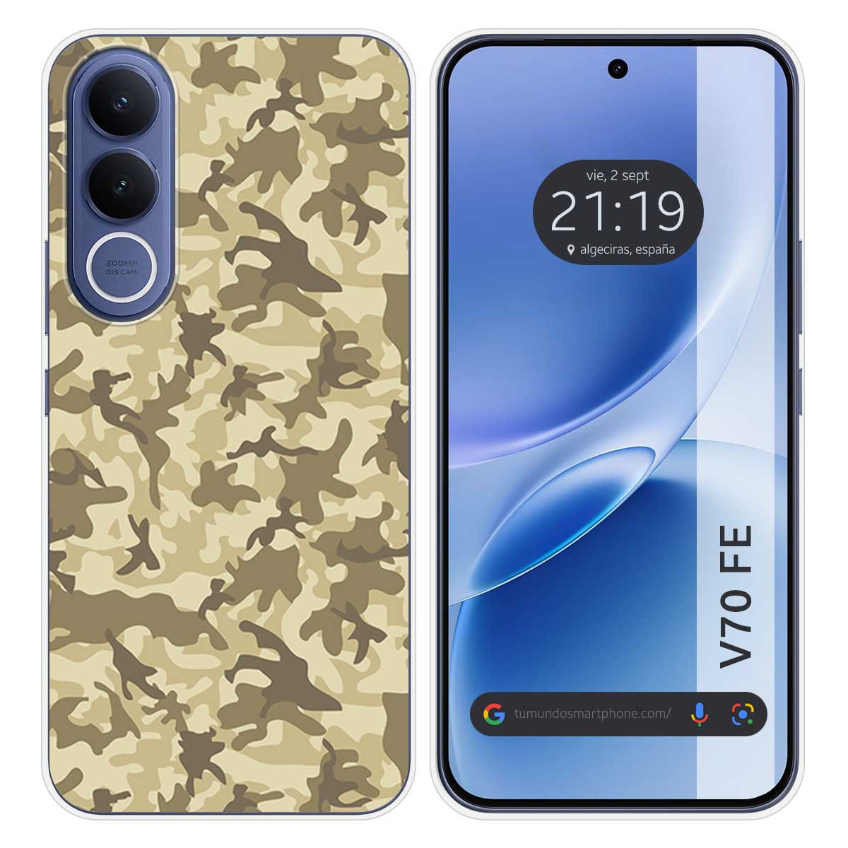Funda Silicona para Vivo V70 FE diseño Sand...