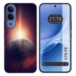 Funda Silicona para Vivo V70 FE diseño Tierra Dibujos