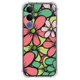 Funda Silicona Antigolpes para Vivo V70 FE diseño Flores...