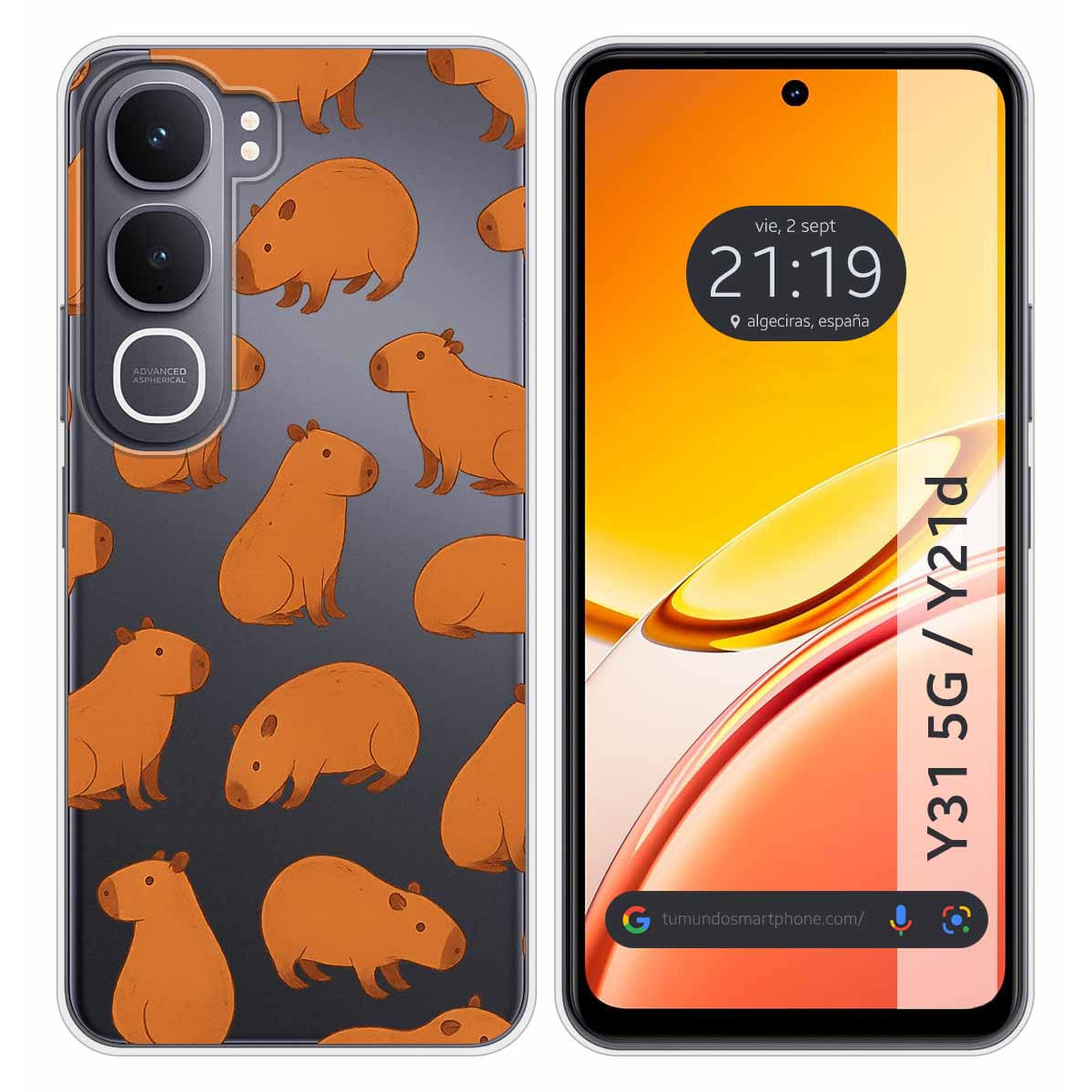 Funda Silicona Transparente para Vivo Y31 5G /...