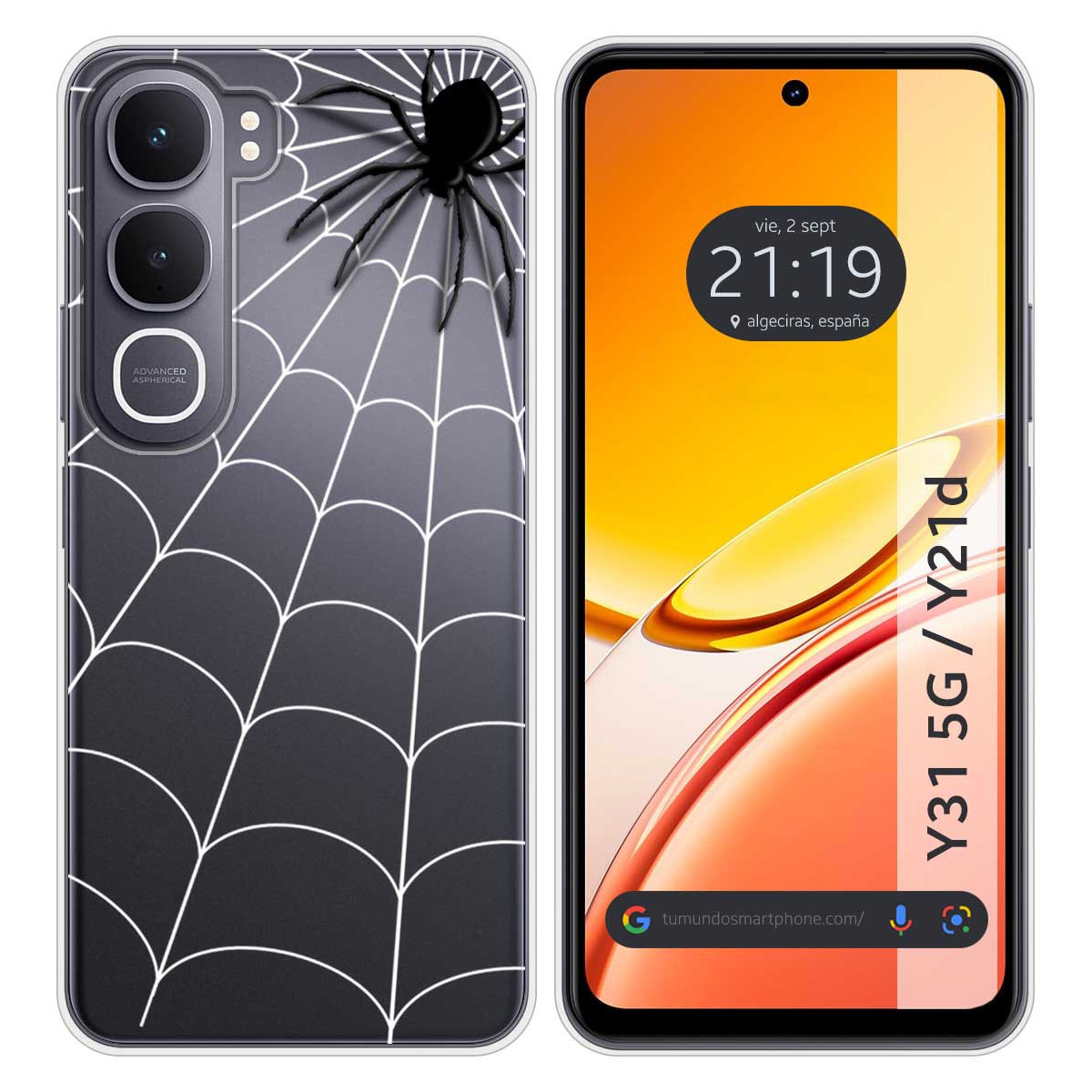 Funda Silicona Transparente para Vivo Y31 5G /...