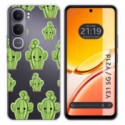 Funda Silicona Transparente para Vivo Y31 5G / Y21d diseño Cactus Dibujos