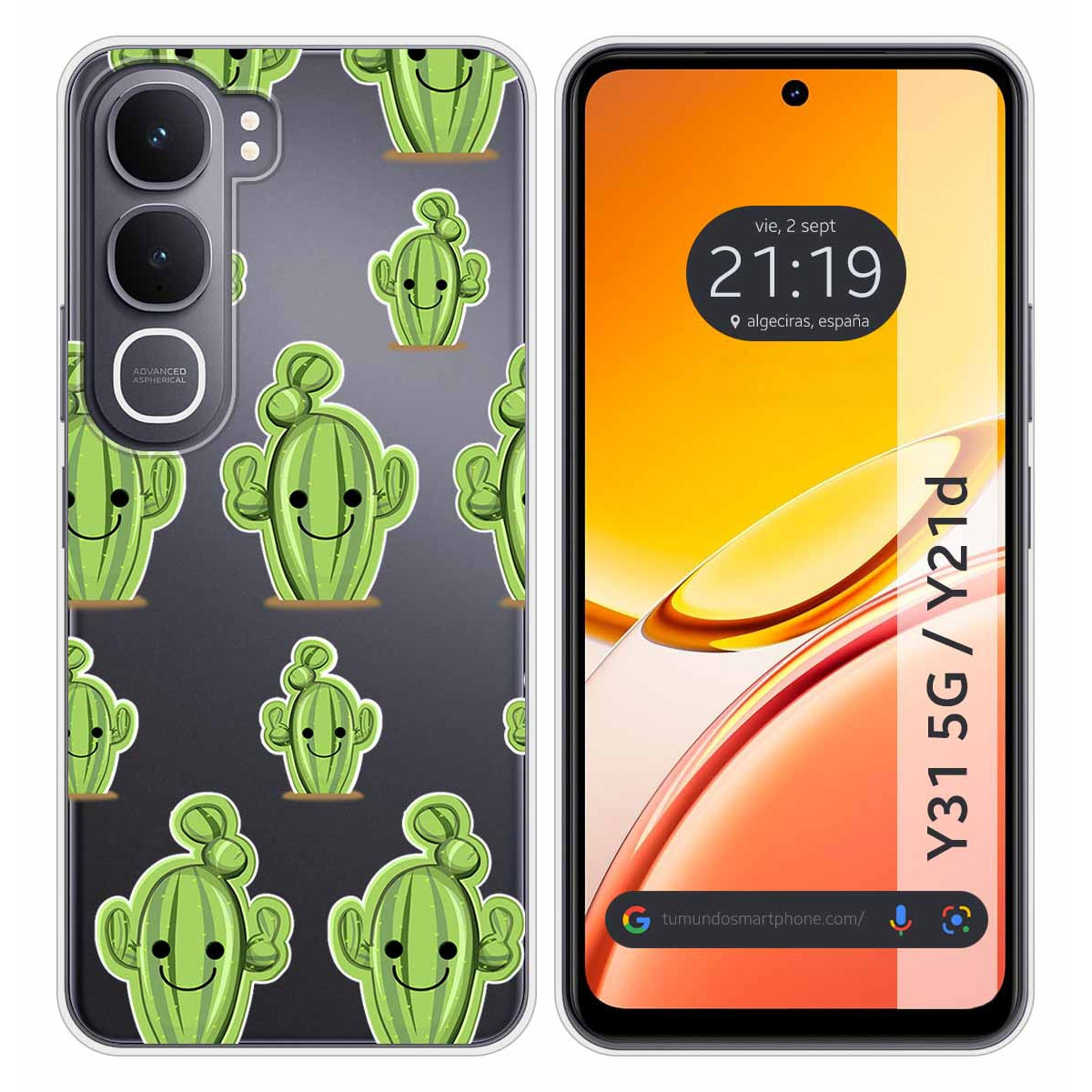 Funda Silicona Transparente para Vivo Y31 5G /...