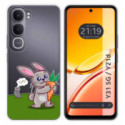 Funda Silicona Transparente para Vivo Y31 5G / Y21d diseño Conejo Dibujos