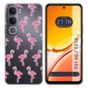 Funda Silicona Transparente para Vivo Y31 5G / Y21d diseño Flamenco Dibujos
