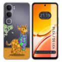 Funda Silicona Transparente para Vivo Y31 5G / Y21d diseño Jirafa Dibujos