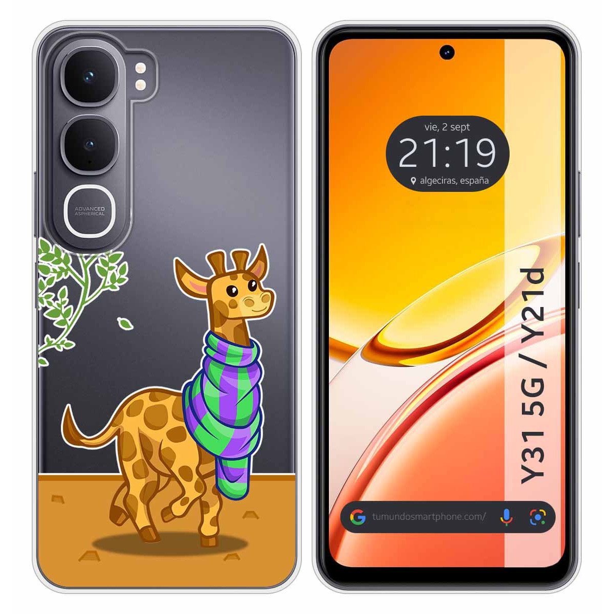 Funda Silicona Transparente para Vivo Y31 5G /...