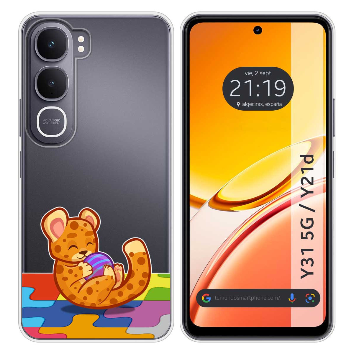 Funda Silicona Transparente para Vivo Y31 5G /...