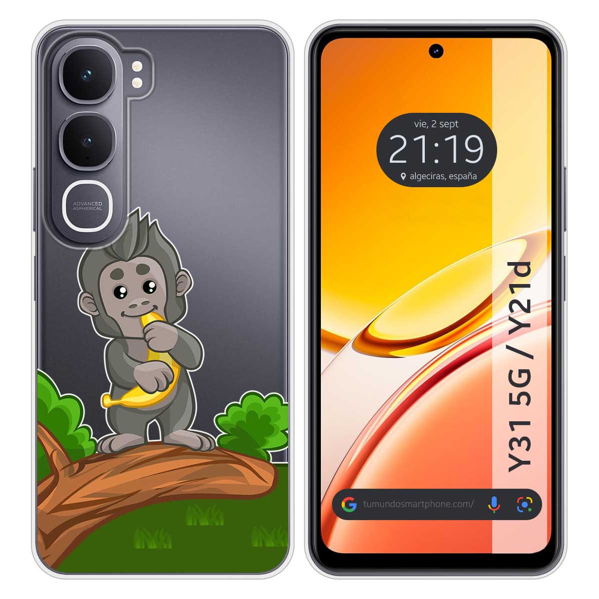 Funda Silicona Transparente para Vivo Y31 5G /...