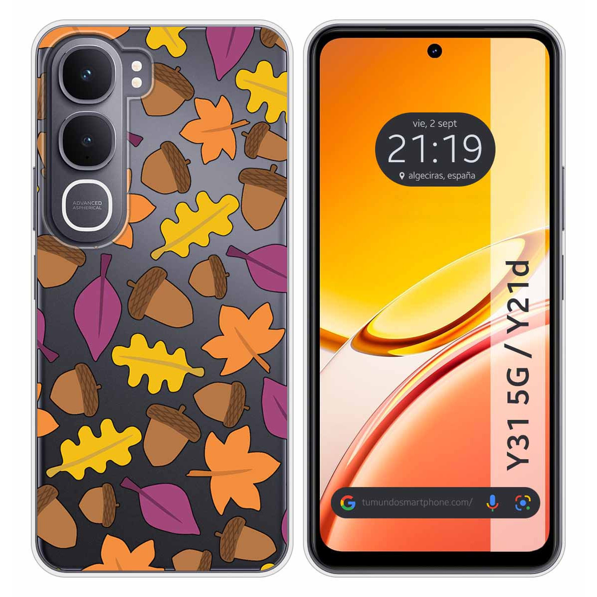 Funda Silicona Transparente para Vivo Y31 5G /...