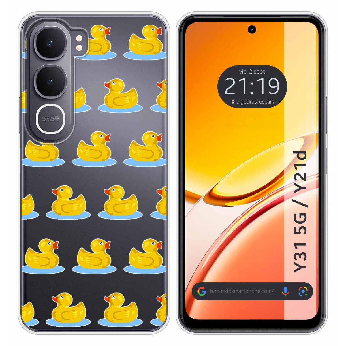 Funda Silicona Transparente para Vivo Y31 5G /...