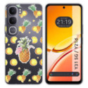 Funda Silicona Transparente para Vivo Y31 5G / Y21d diseño Piña Dibujos