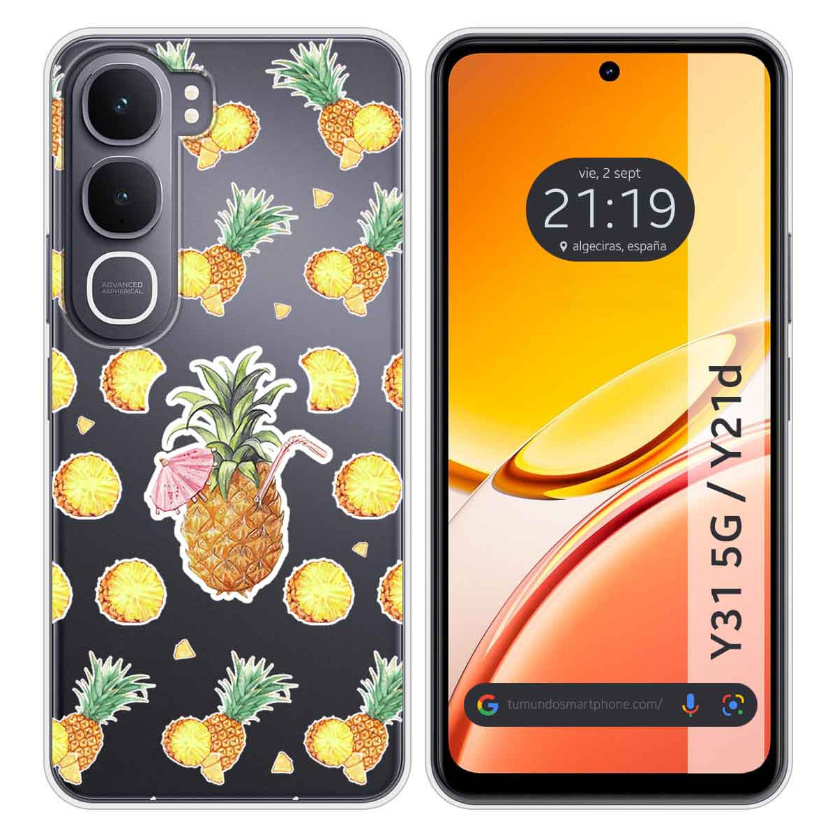 Funda Silicona Transparente para Vivo Y31 5G /...