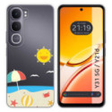 Funda Silicona Transparente para Vivo Y31 5G / Y21d diseño Playa Dibujos