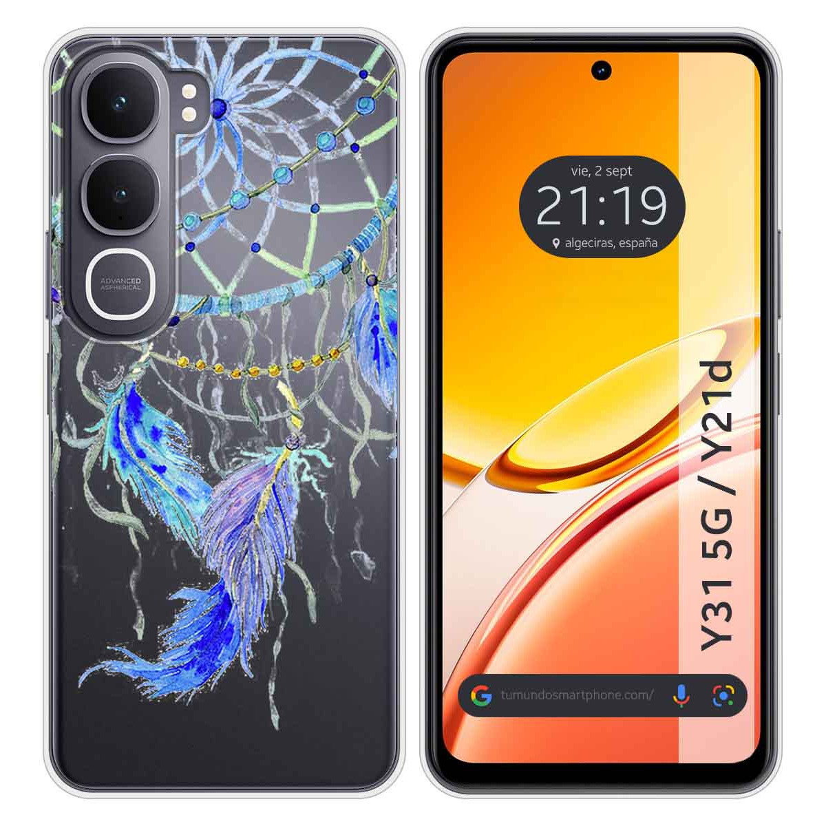 Funda Silicona Transparente para Vivo Y31 5G /...