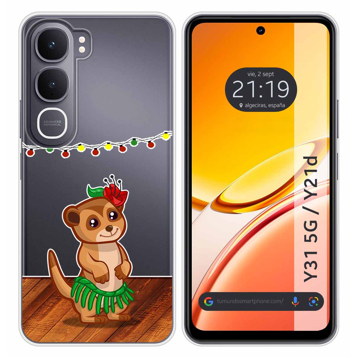 Funda Silicona Transparente para Vivo Y31 5G /...