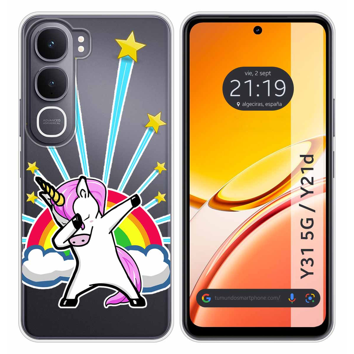 Funda Silicona Transparente para Vivo Y31 5G /...