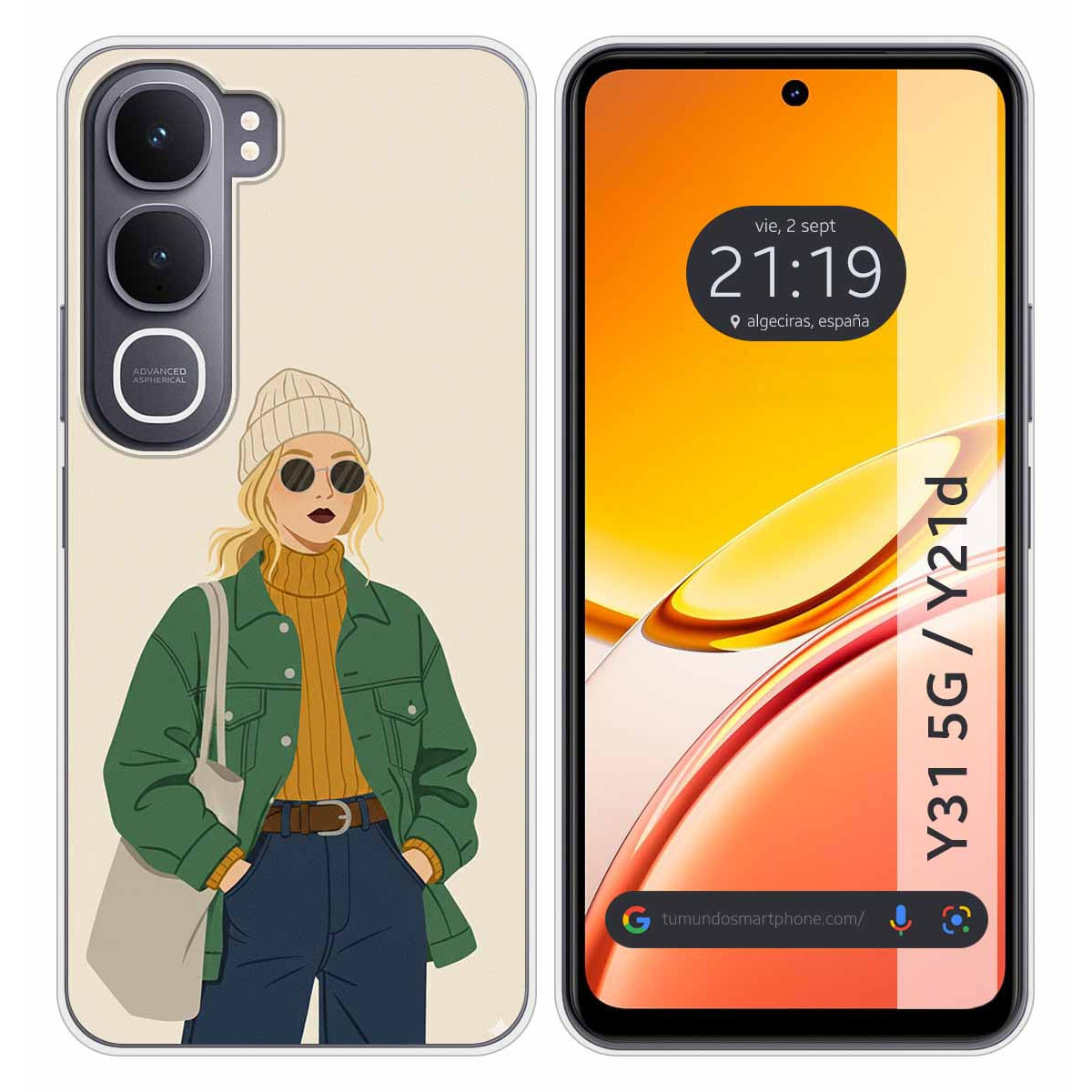 Funda Silicona para Vivo Y31 5G / Y21d diseño...