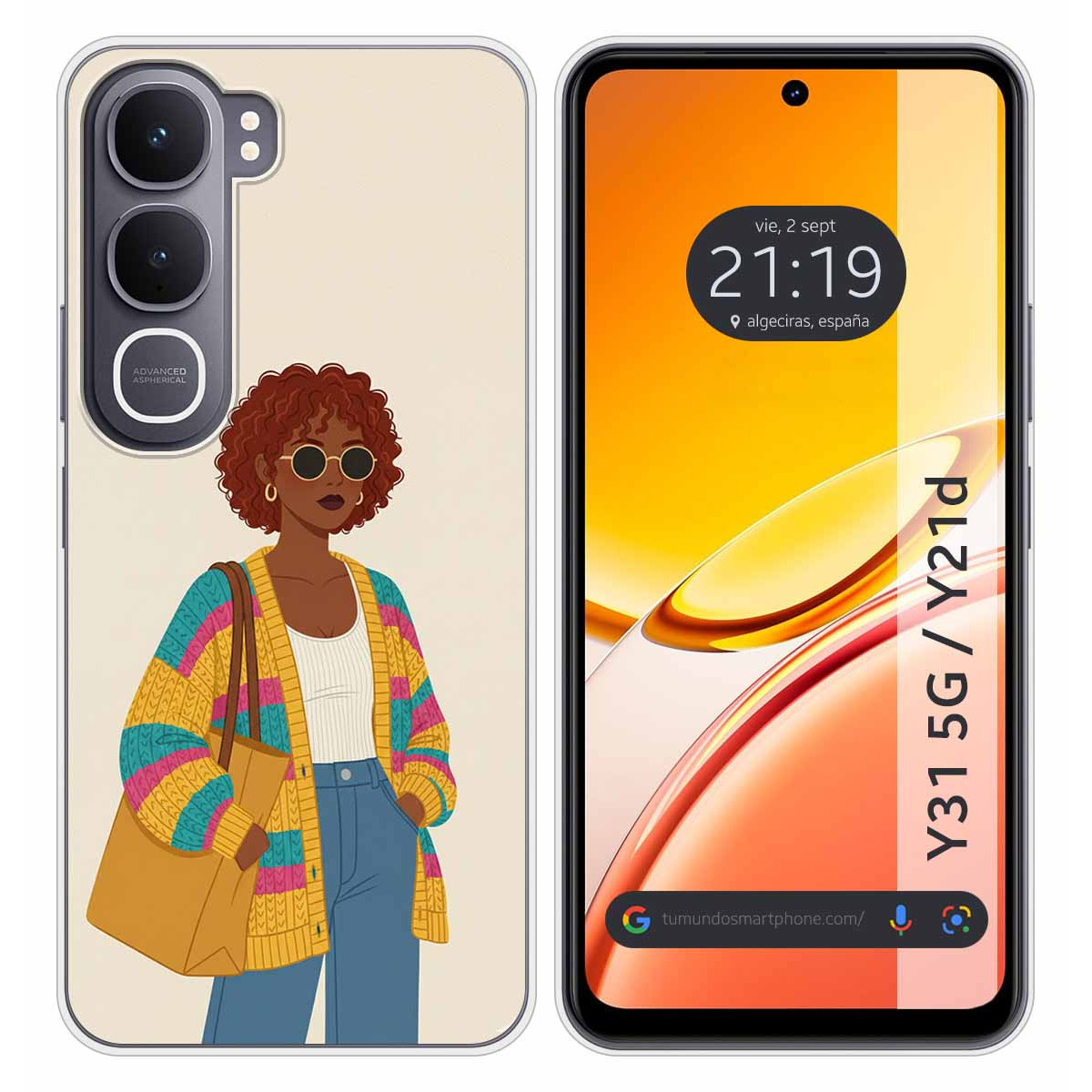 Funda Silicona para Vivo Y31 5G / Y21d diseño...