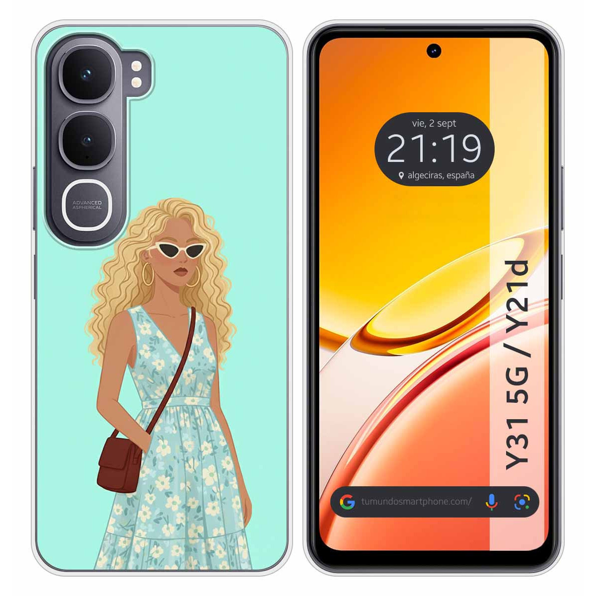 Funda Silicona para Vivo Y31 5G / Y21d diseño...