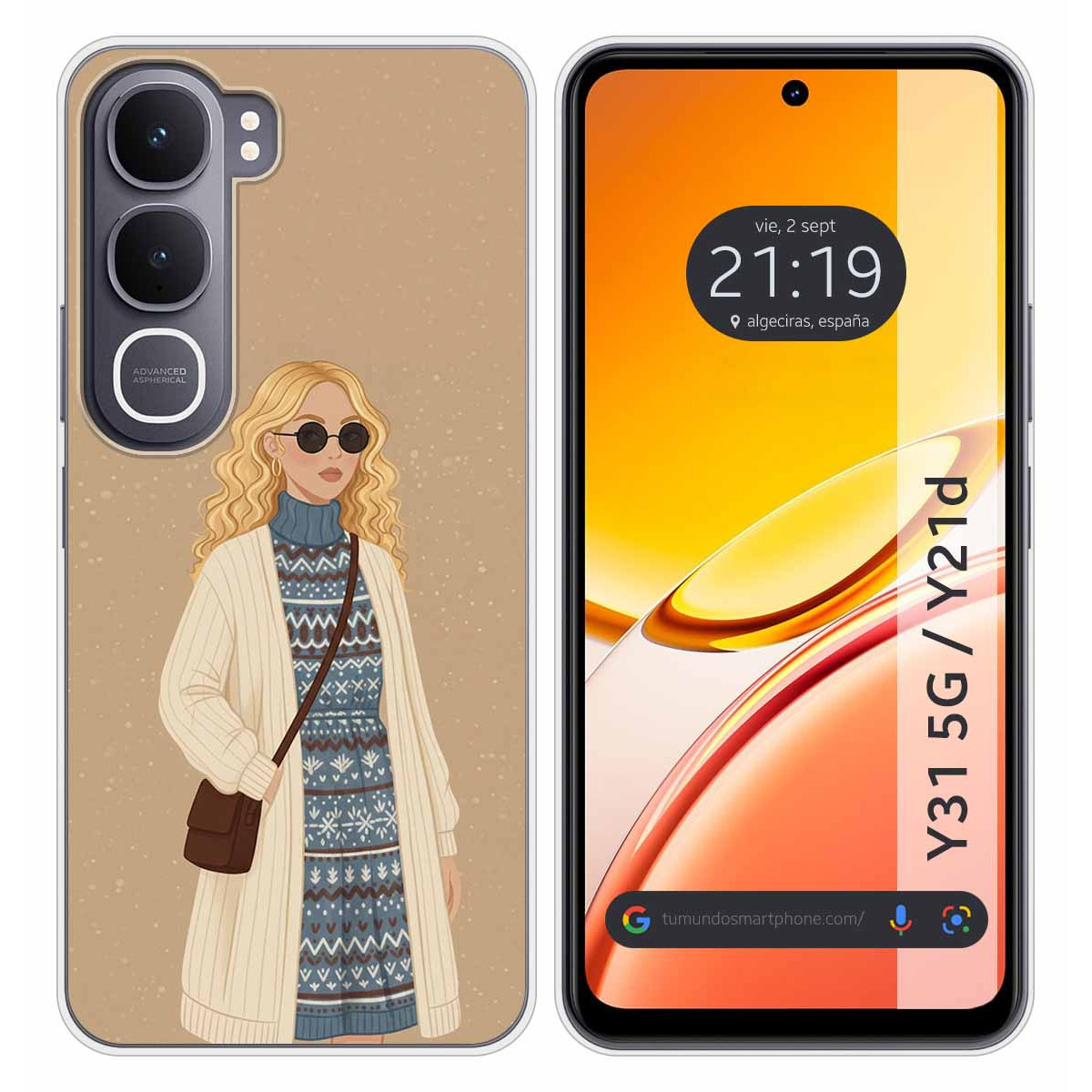 Funda Silicona para Vivo Y31 5G / Y21d diseño...