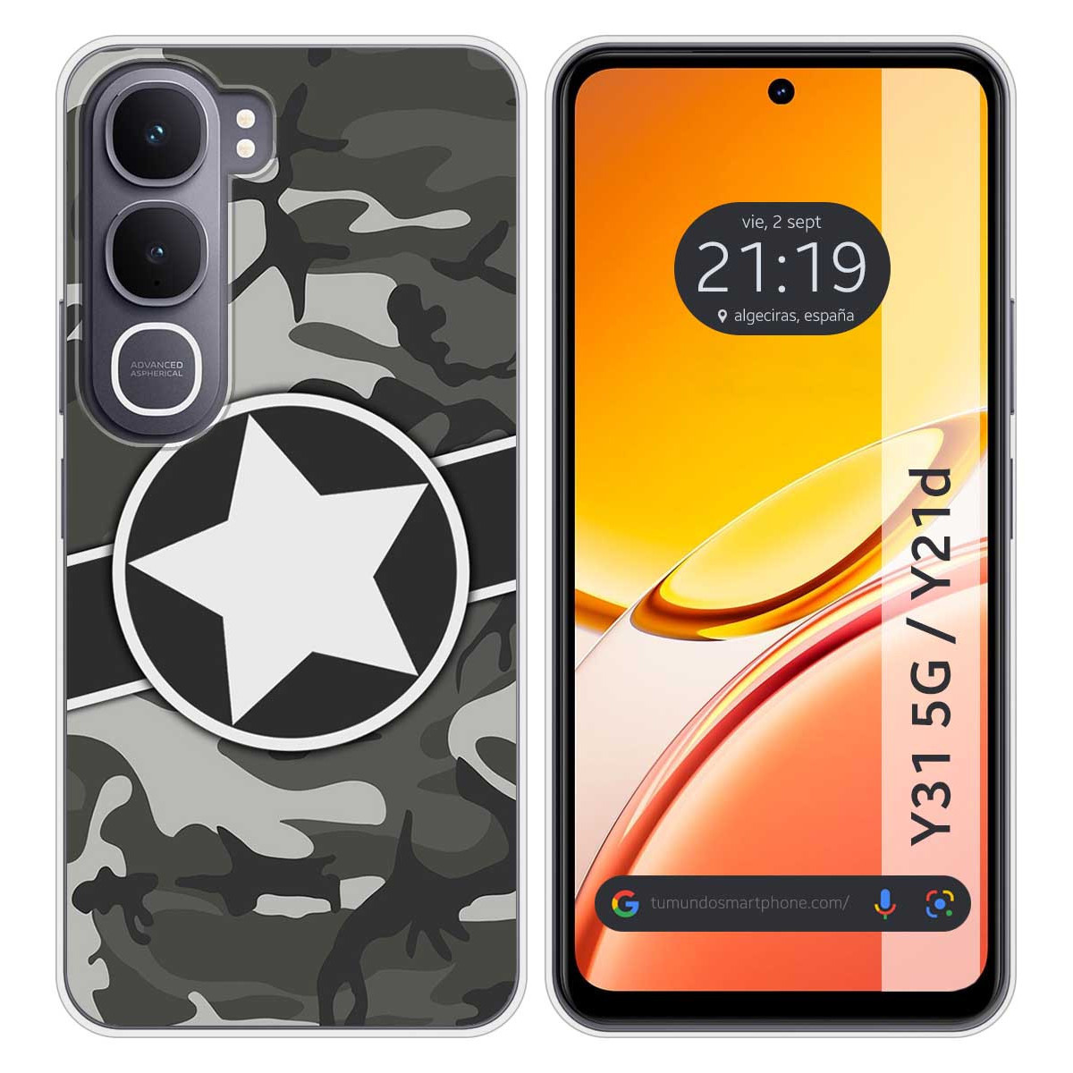 Funda Silicona para Vivo Y31 5G / Y21d diseño...