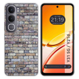 Funda Silicona para Vivo Y31 5G / Y21d diseño Ladrillo 02...