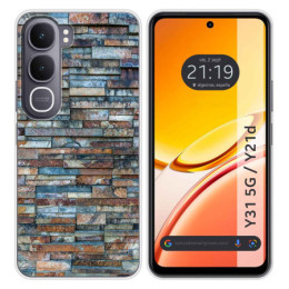 Funda Silicona para Vivo Y31 5G / Y21d diseño Ladrillo 05...