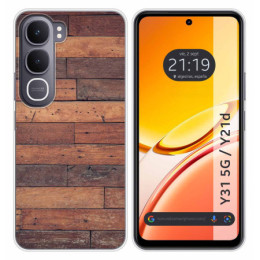 Funda Silicona para Vivo Y31 5G / Y21d diseño Madera 03...