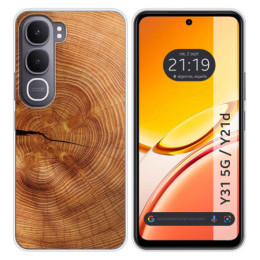 Funda Silicona para Vivo Y31 5G / Y21d diseño Madera 04...