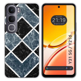 Funda Silicona para Vivo Y31 5G / Y21d diseño Mármol 06...