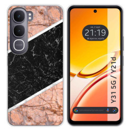 Funda Silicona para Vivo Y31 5G / Y21d diseño Mármol 07...