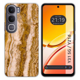 Funda Silicona para Vivo Y31 5G / Y21d diseño Mármol 10...