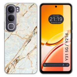 Funda Silicona para Vivo Y31 5G / Y21d diseño Mármol 13...