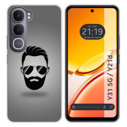 Funda Silicona para Vivo Y31 5G / Y21d diseño Barba Dibujos