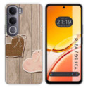 Funda Silicona para Vivo Y31 5G / Y21d diseño Corazones Madera Dibujos